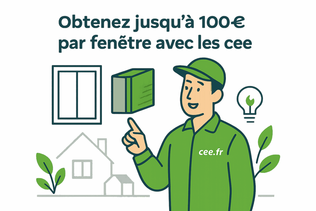 découvrez comment bénéficier jusqu'à 100€ par fenêtre grâce aux certificats d'économies d'énergie (cee) en 2026. découvrez les critères d'éligibilité et les démarches à suivre pour profiter de cette aide financière.