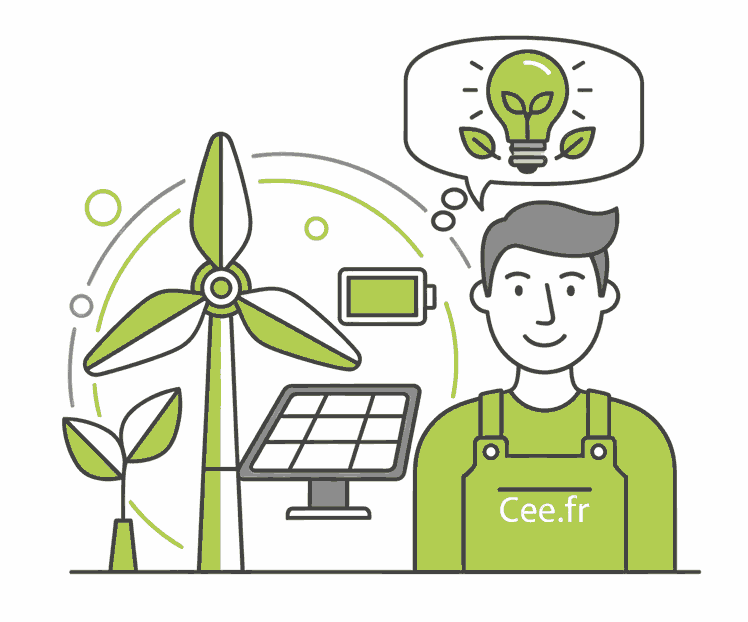 Énergie renouvelable et solutions durables illustrées.